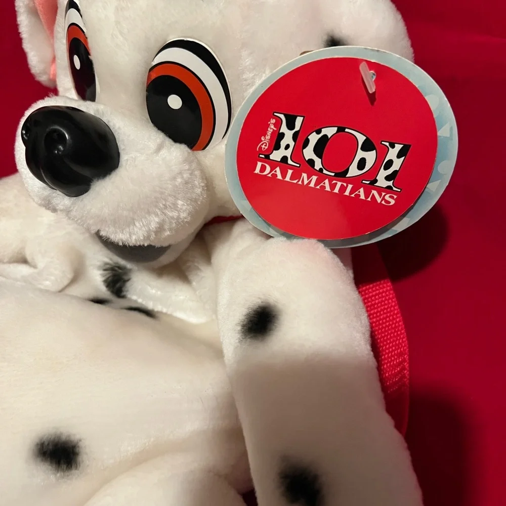 Vintage Disney Plush Dalmatian White and‎ Black Backpack 🎒 Rare Collectible